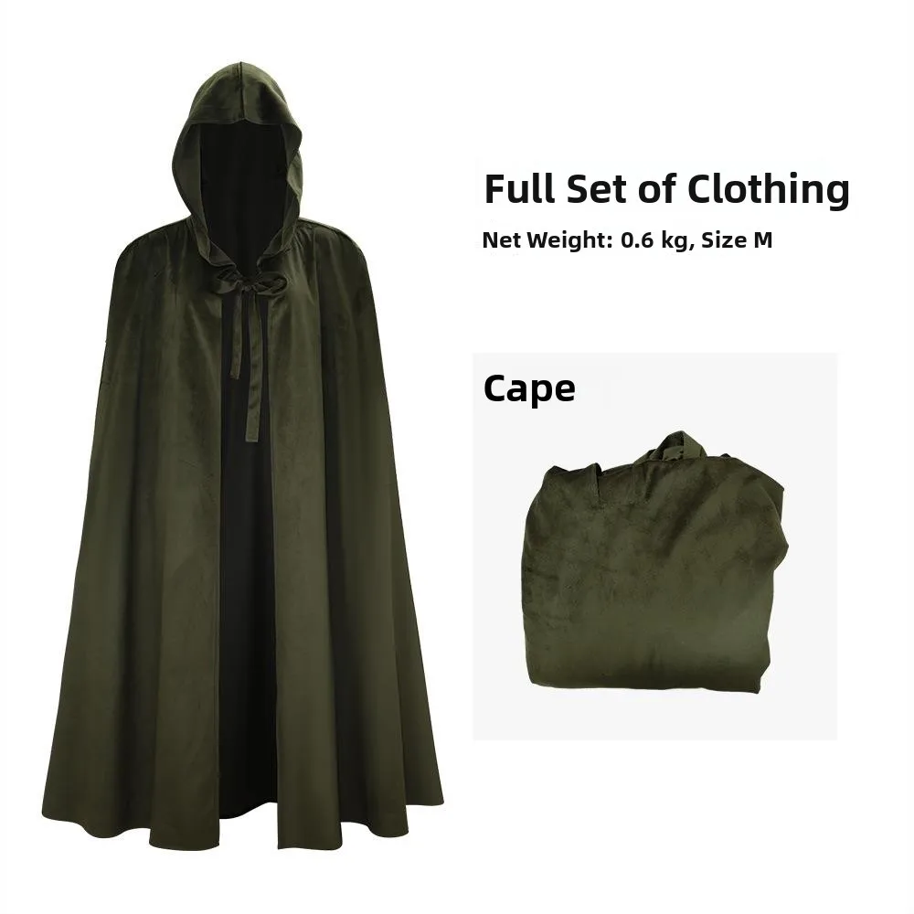 Disfraz medieval Capa de cosplay Túnica larga con capucha een Bla loween Par Dr up Ropa Étnica tradicional para mujer...