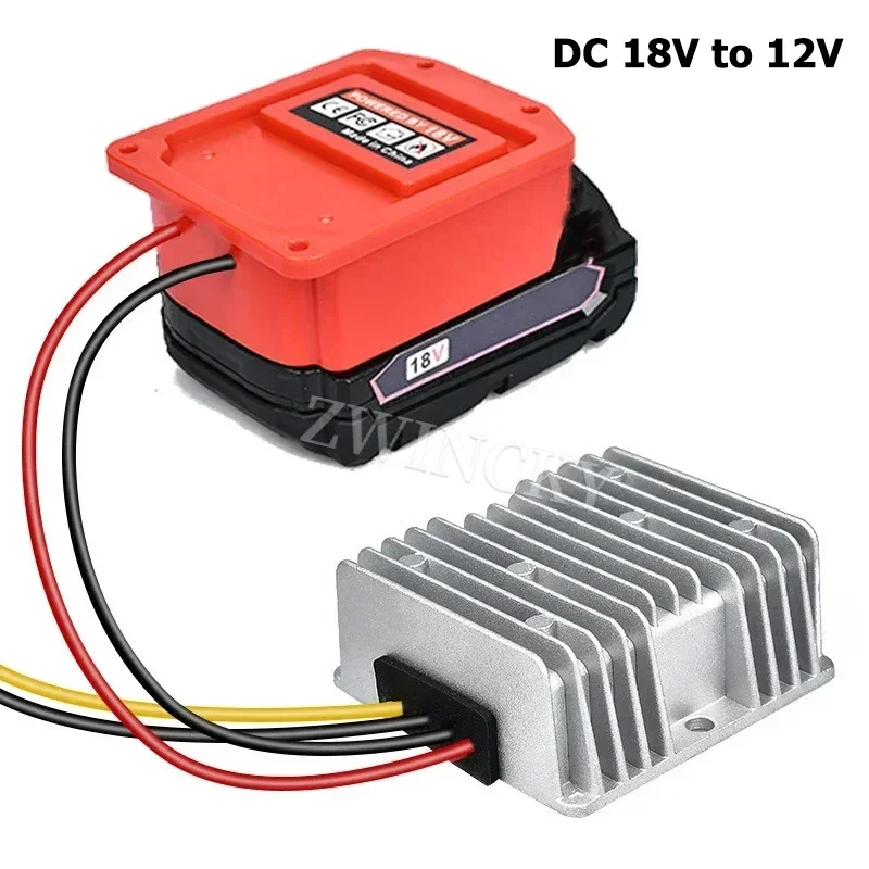Conversor Step-down dc 18v para 12v para Milwaukee 18v Adaptador de Bateria 15a 180w Conversor Buck Redutor Regulador Redutor de Tensão