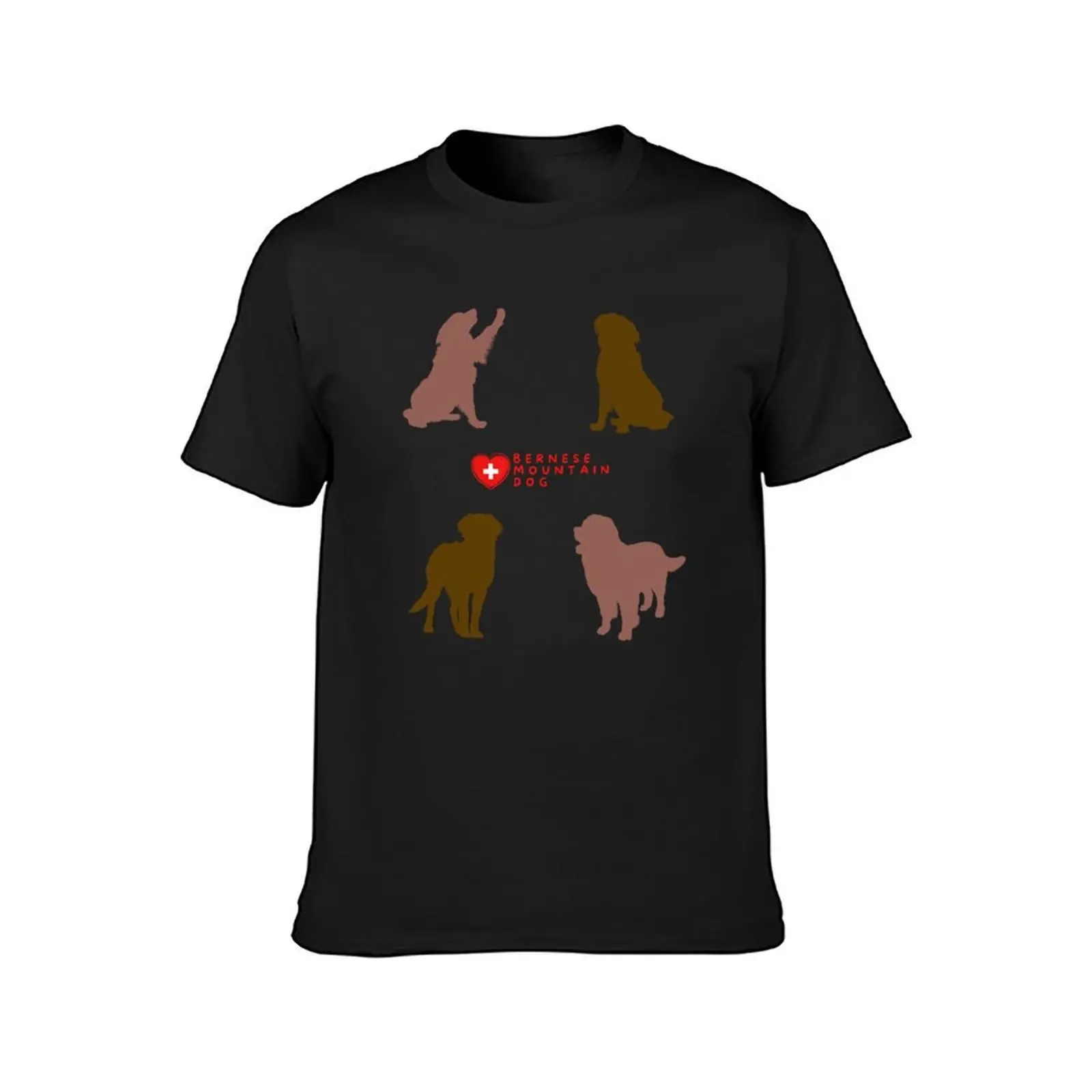 Bernese Mountain Dog Silhouette HiFive T-Shirt customs design your own boys animal print kawaii clothes oversizeds mens t shirt