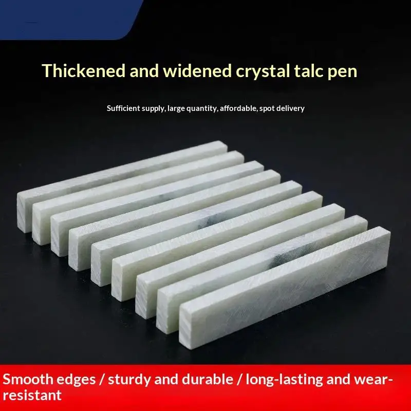 10Pcs Slate Pencil Soft Mineral 100x5x5mm, Dust Free Talc Crystal Scribing Pen for Metal Welding Steel Glass Tile Wood Marking