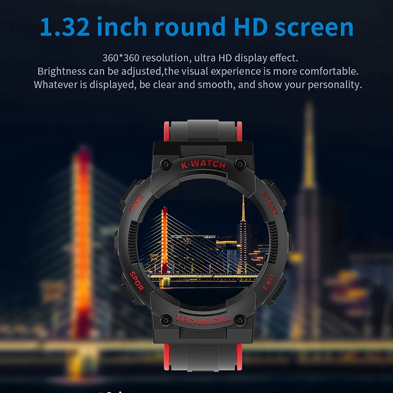 KINGSTAR – montre connectée S02 pour les hommes et les femmes, étanche, avec écran tactile, Bluetooth, appels, moniteur de rythme cardiaque et de sommeil