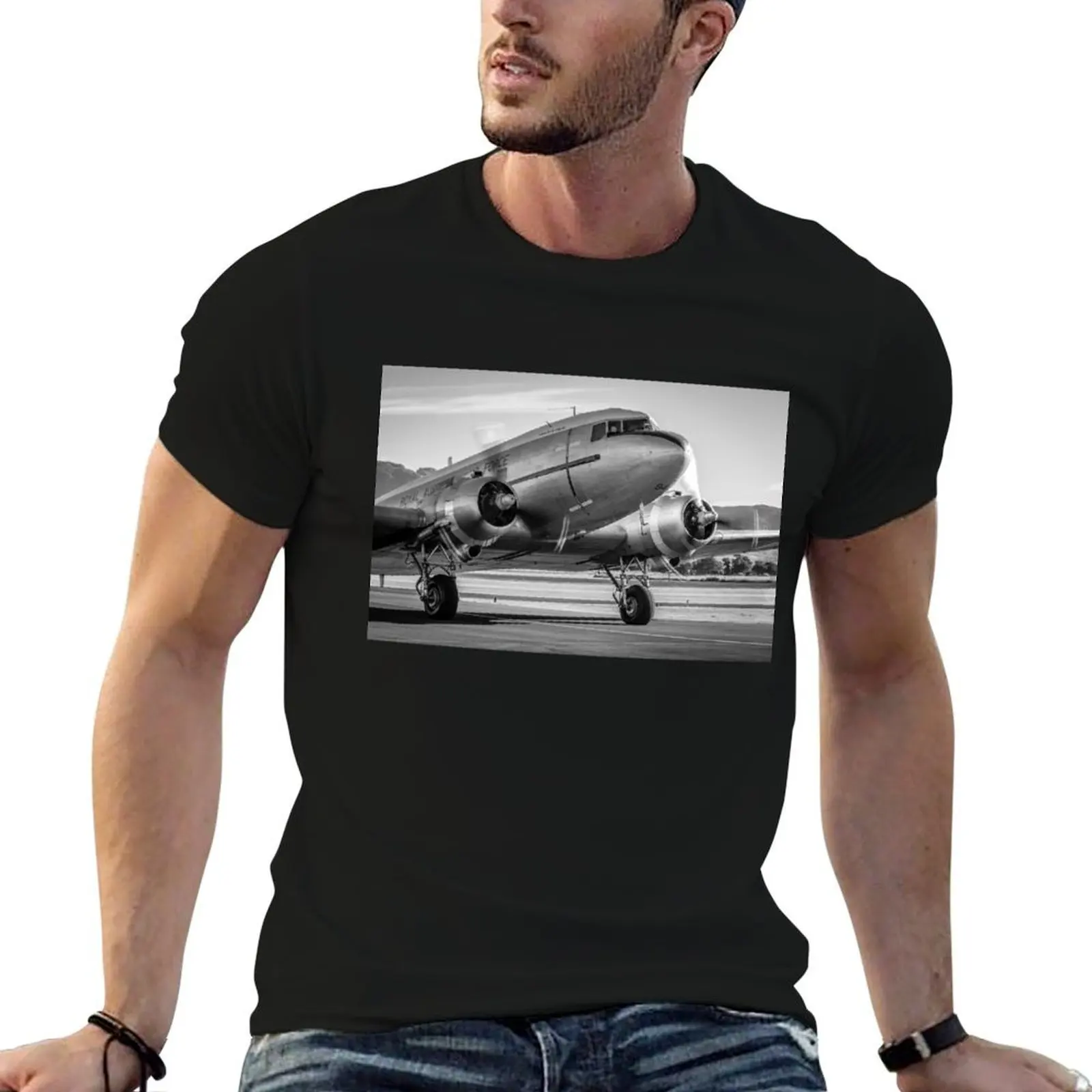 

Vintage Plane - DC3 - Dakota - Retro Aeroplane Airplane T-Shirt mens graphic t shirts t shirt personalised T-Shirt