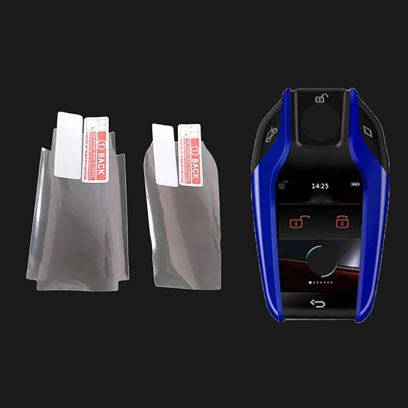 2PCS HD Screen Touchscreen Scratch-Resistant Protective Film Display Car Key Case Cover For X3 X4 X5 I8 730li 740li 5/6/7