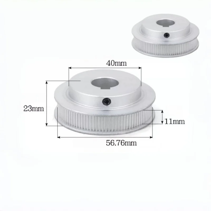 

GT2 Timing Belt Pulley 90Teeth Pulley 2GT Broe10/12/14/15/17mm Belt Width10mm With keyway synchronous Wheel Aluminum alloy