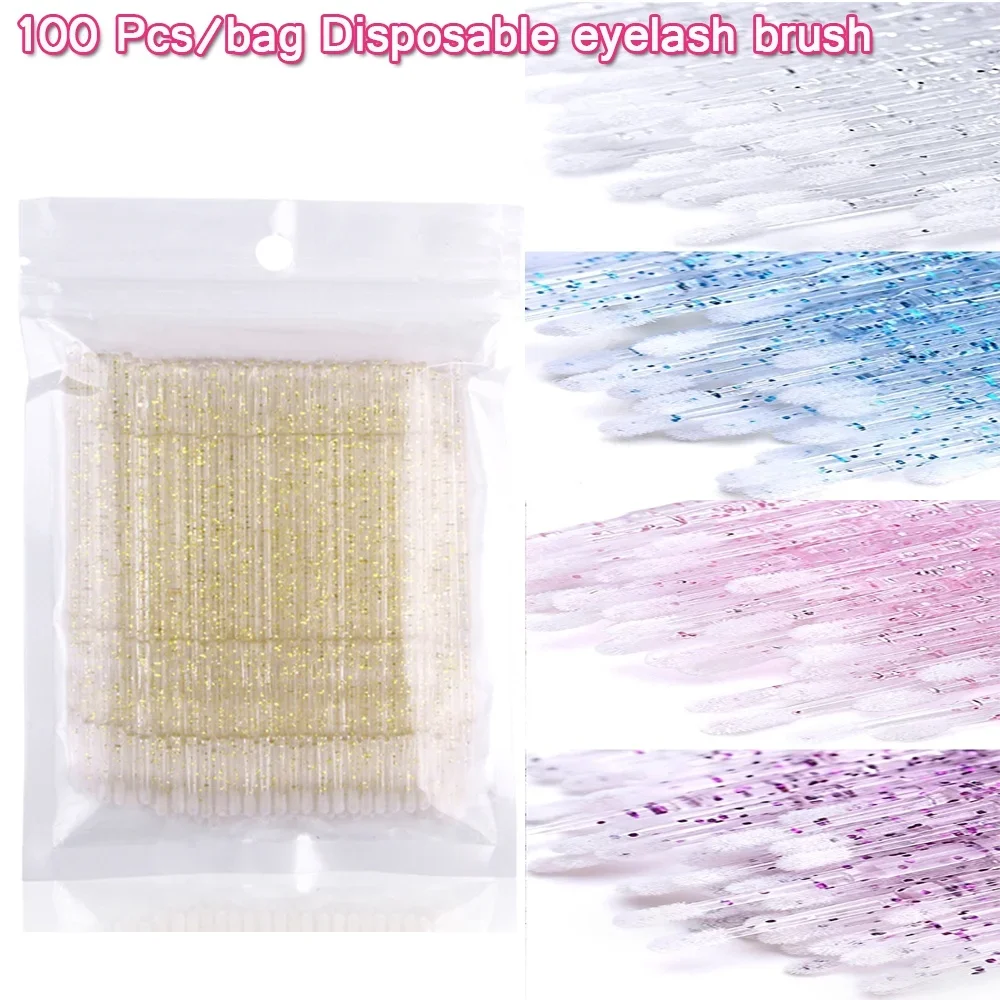 100 unids/bolsa cristal desechable MicroBrush pestañas rímel varitas aplicador herramientas de maquillaje