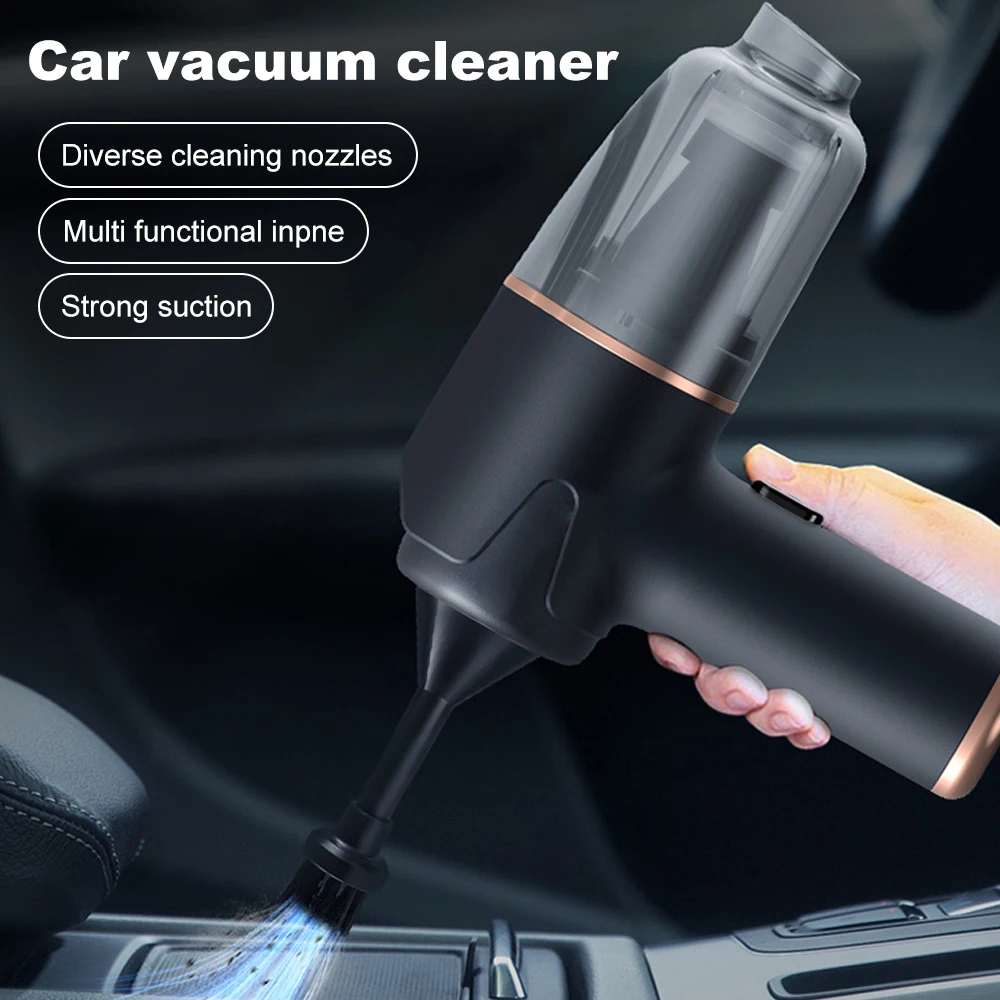 مكنسة كهربائية صغيرة للسيارة، منظف محمول لاسلكي للأجهزة المنزلية، آلة تنظيف قوية، منظف السيارة للوحة المفاتيح #2
