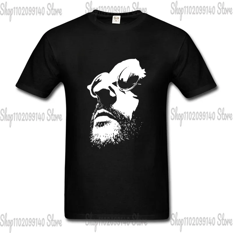 2024 Leon Movie T Shirts for Men  T-Shirts Round Neck The Professional Mathilda Natalie Portman Besson Tee Shirt Short Sleeve