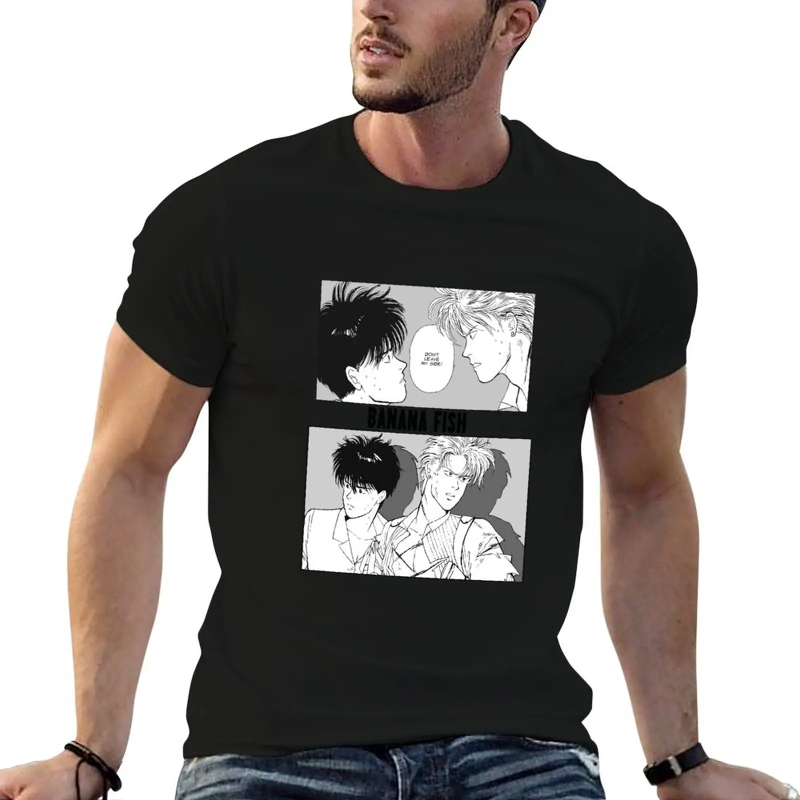 

BANANA FISH - Stay by my side T-Shirt anime tshirt t shirts for man graphic tees man t shirts for men casual T-Shirt