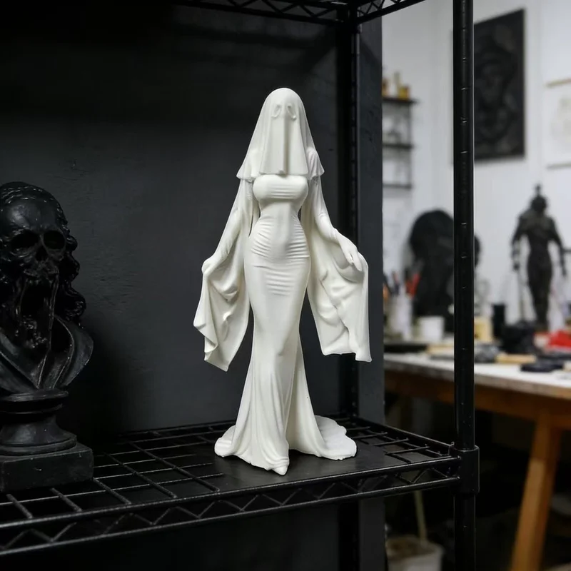 10cm/4Inch Character Figurine, Spiritual Banner Design, 3D Printed Collectible Ornament, Desktop Decorations