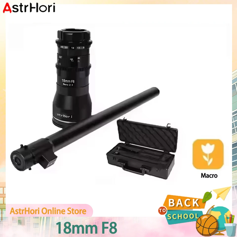 

AstrHori 18mm F8 APS-C Wide Angle 2X Macro Probe Lens Built-in Ring Light for Nikon Z Canon RF Macro 4/3 Fuji XF Canon EF