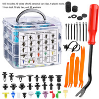 925Pcs -100Pcs Car Clips Kit Bumper Rivets Fasteners Auto Push Type Pin Retainer Trim Kit Bumper Door Trim Panel Clips Repair