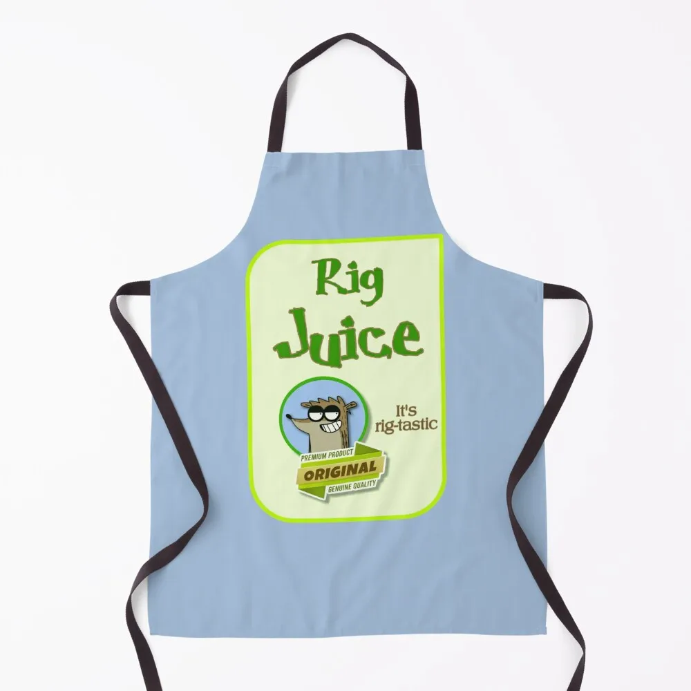 

Rig Juice Brand Label Funny Rigby Creation Apron nail tech supplies Chef Accessory cook wear Apron