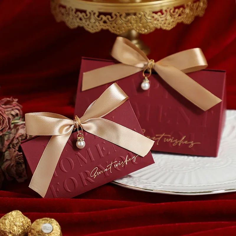 5 sacs cadeaux pour mariage, décoration de faveur de mariage, sac cadeau de remerciement pour les invités, fournitures pour fête de naissance, anniversaire
