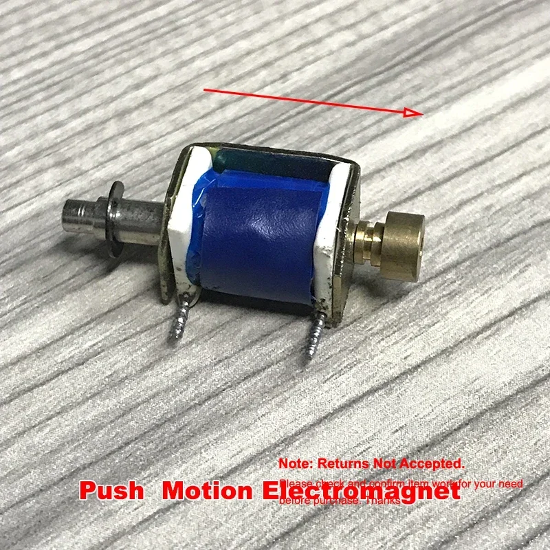 DC 12V/24V Mini Micro Solenoid Electromagnet Push Pull Type Linear Motion  Electric Magnet