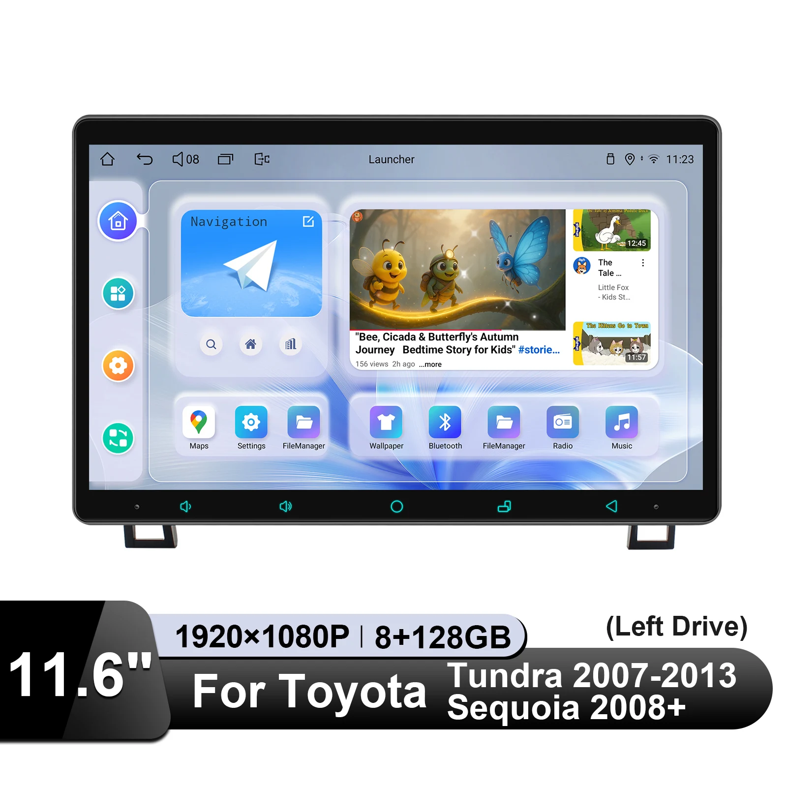 

JOYING Plug and Play 11.6"Car Radio Stereo Head Unit For Toyota Tundra Sequoia 2007 -2013 With Android Auto Carplay HDMI Output