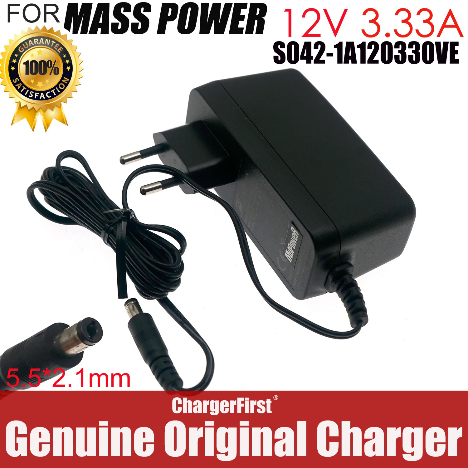 Genuine Mass Power S042-1A120330VE 12V 3.33A 40W AC Adapter for TP-Link Archer AX95 GX90 AX3200 AX80 WiFi 6 Router 5.5x2.1mm PSU
