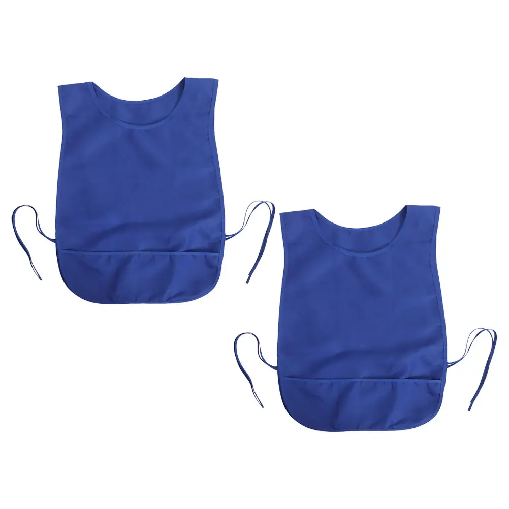 

2 Pcs Apron Waterproof for Food Preparation Chef Costume Cooking Fashion Blue Bar Aprons Art Painting Man