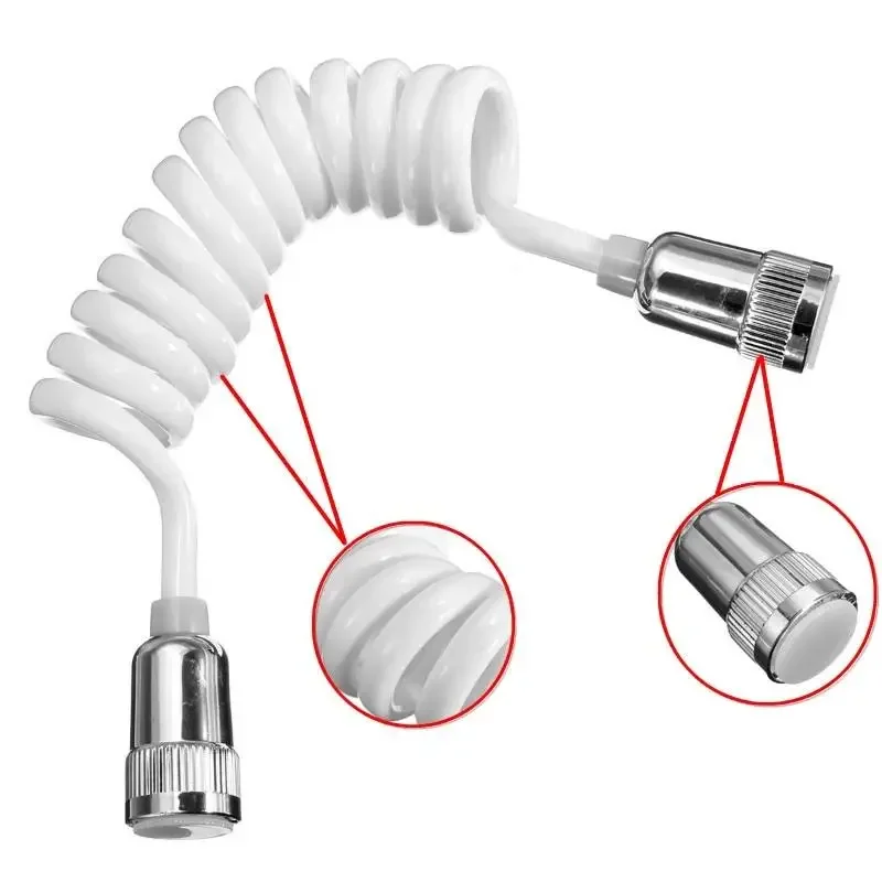 1.5/2m ABS Telephone Line Style Spring Flexible Shower Hose Water Plumbing Toilet Bidet Sprayer Gun Connect Pipe