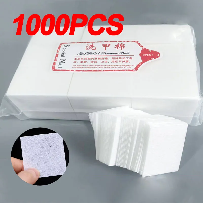 새로운 400/540/1000개 린트 프리 매니큐어용 냅킨 네일 코튼 와이프 네일 젤 리무버 와이프 네일 클리닝 도구 XJ06