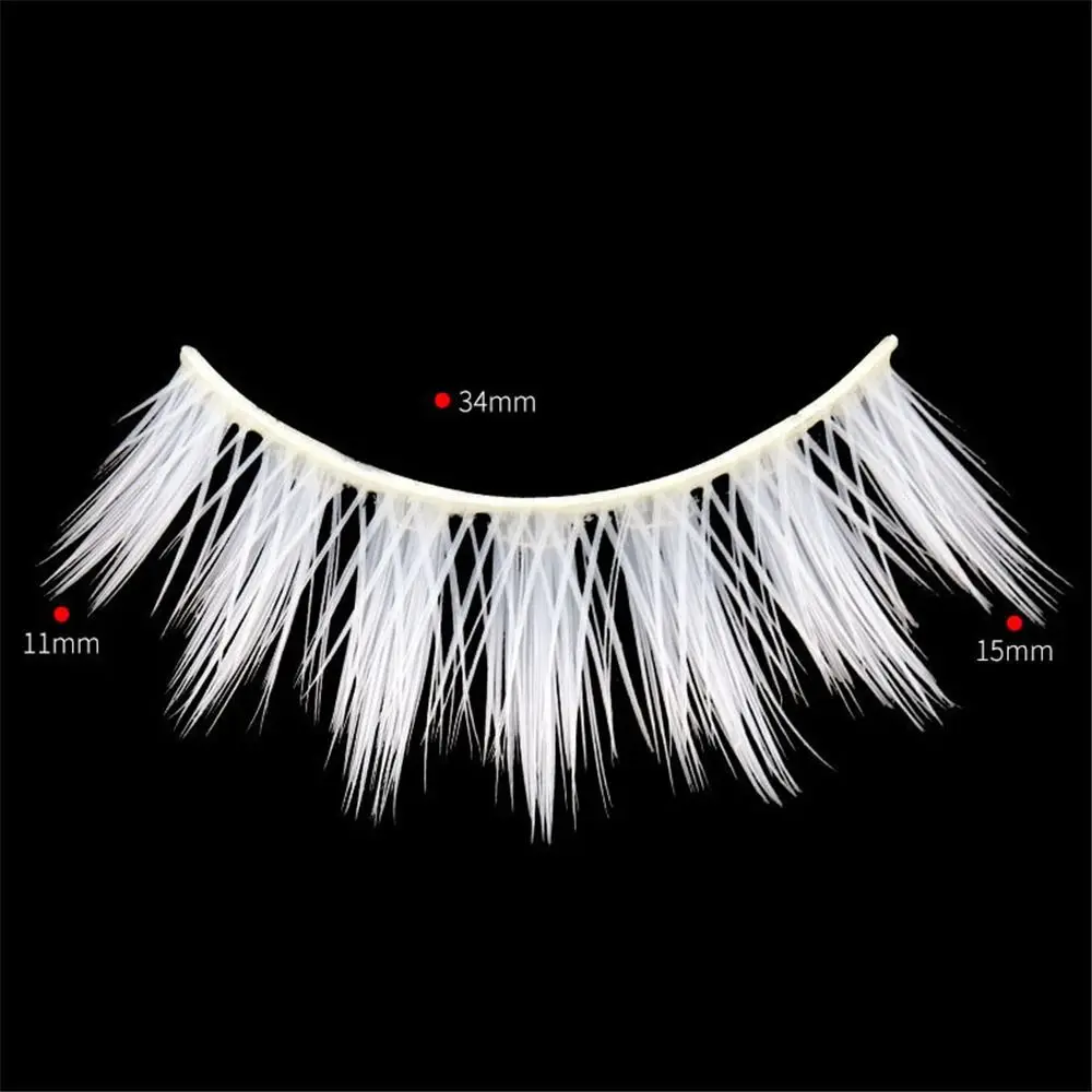 アイメイクツール ハロウィン ホワイトまつげ ナチュラルルック 再利用可能なつけまつげ 仮面舞踏会パーティー アニメまつげ