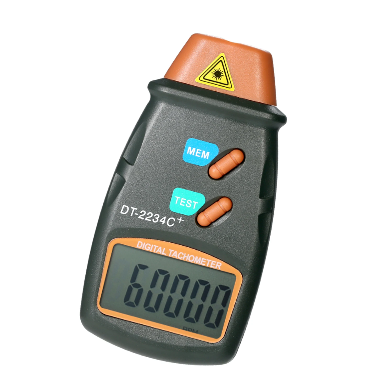 Handheld Tachometer Digital Photo Tachometer Laser Non-Contact Tach Range 2.5RPM-99,999RPM LCD Display Motor Speed Meter