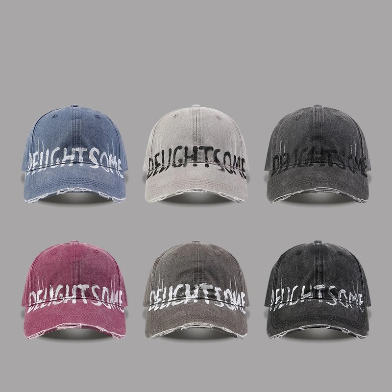 Extra Large Size Baseball Cap for Big Head Unisex Distressed Cotton Soft Top Hat with Letter Adjustable Vintage Caps For Women