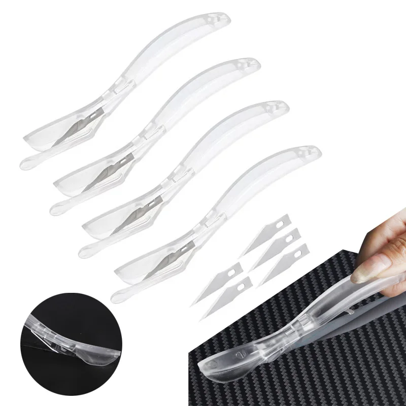 Cortador de papel de regalo con 5 cuchillas, herramienta de corte de película para coche, cuchillo de corte de envoltura de vinilo para cortador de papel de regalo de vinilo adhesivo