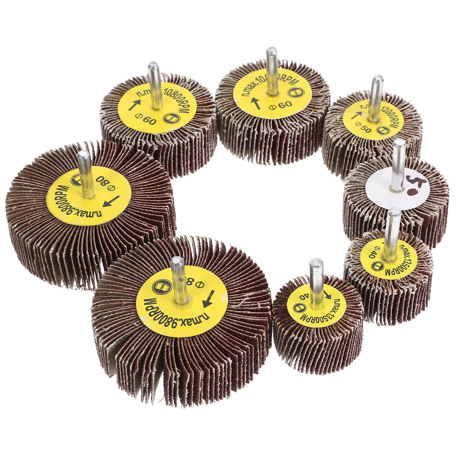 

8Pcs Flap Wheels 16x25x6 20x25x6 25x25x6 30x25x6 Electric Grinder Sandpaper Heads Abrasive Replacement Rotary Tools Accessories