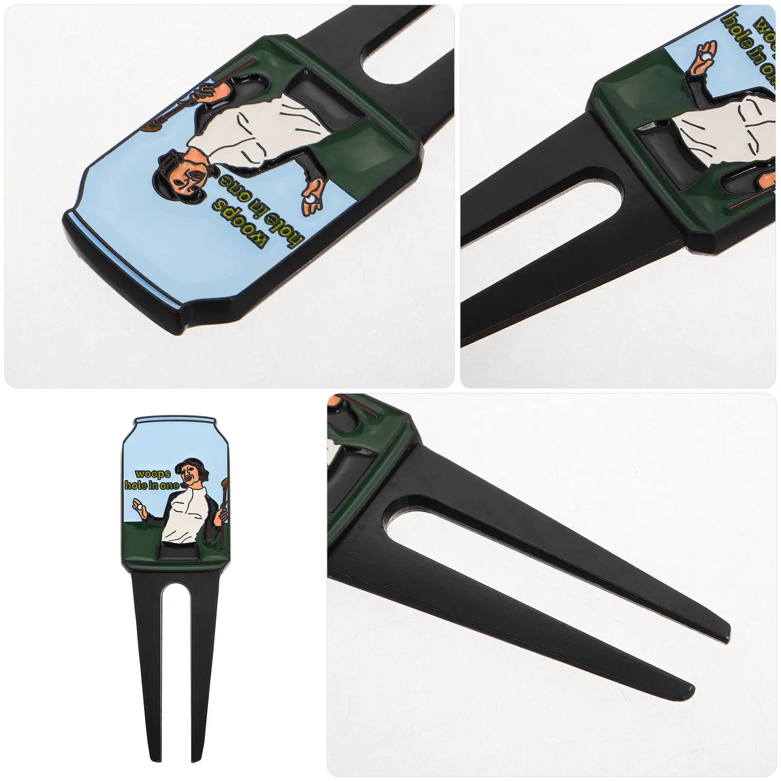 أداة إصلاح ديفوت جولف تلوين المينا تصميم معدني مريح خفيف الوزن محمول لاستعادة العشب إكسسوارات الجولف للرجال #6