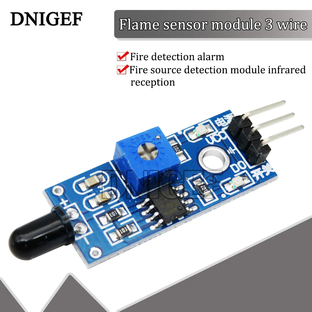 10PCS IR Flame Sensor Module Detector Smartsense For Temperature Detecting Suitable 3Pin