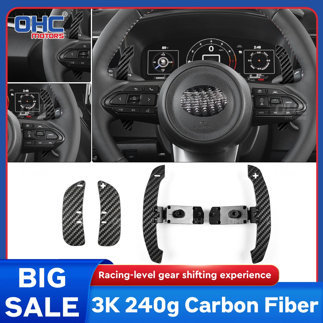 Carbon Fiber Magnetic Paddle Shifters for Toyota Corolla Yaris GR Avalon Camry GR Magnetic attraction function