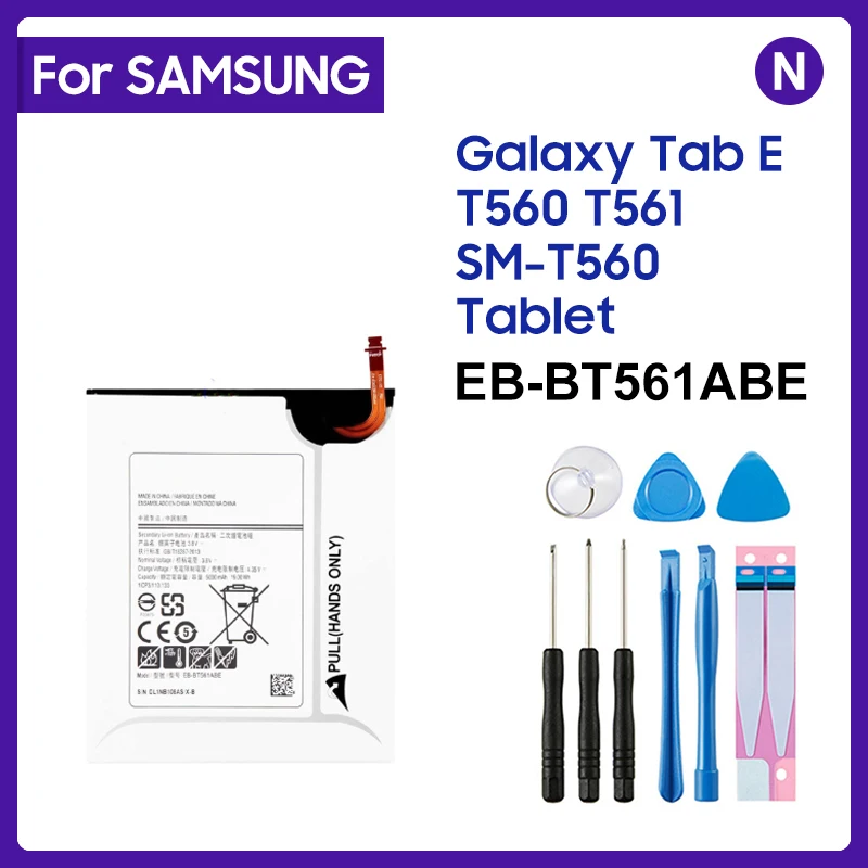 

For Samsung Tablet EB-BT561ABE EB-BT561ABA 5000mAh Battery For Samsung Galaxy Tab E T560 T561 SM-T560 Tablet Battery