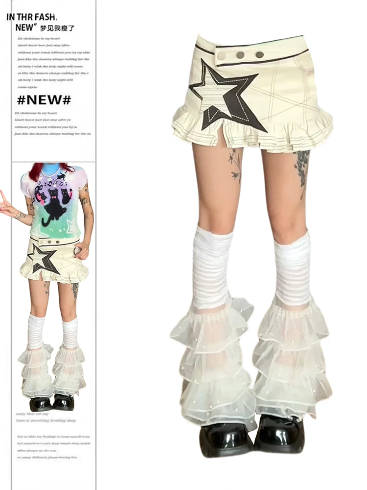 Women Korean Shoujo JK 2000s Aesthetic Mini Skirt Y2k Preppy Style Skirt Grunge Cyber Punk Japanese Gyaru Coquette Kpop Design