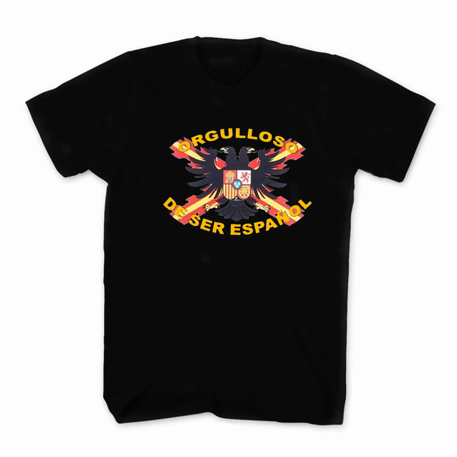 Orgulloso de ser español Camiseta 100% De algodón con cuello redondo para hombre, camiseta informal De manga corta, talla S-3XL