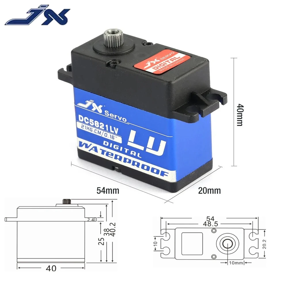 Jx dc5821lv 4,8-6,0 v 20kg großes Drehmoment wasserdichtes Metall getriebe digitales kernloses Servo für RC Car Crawler Trx4 Baja Boot Roboter Spielzeug