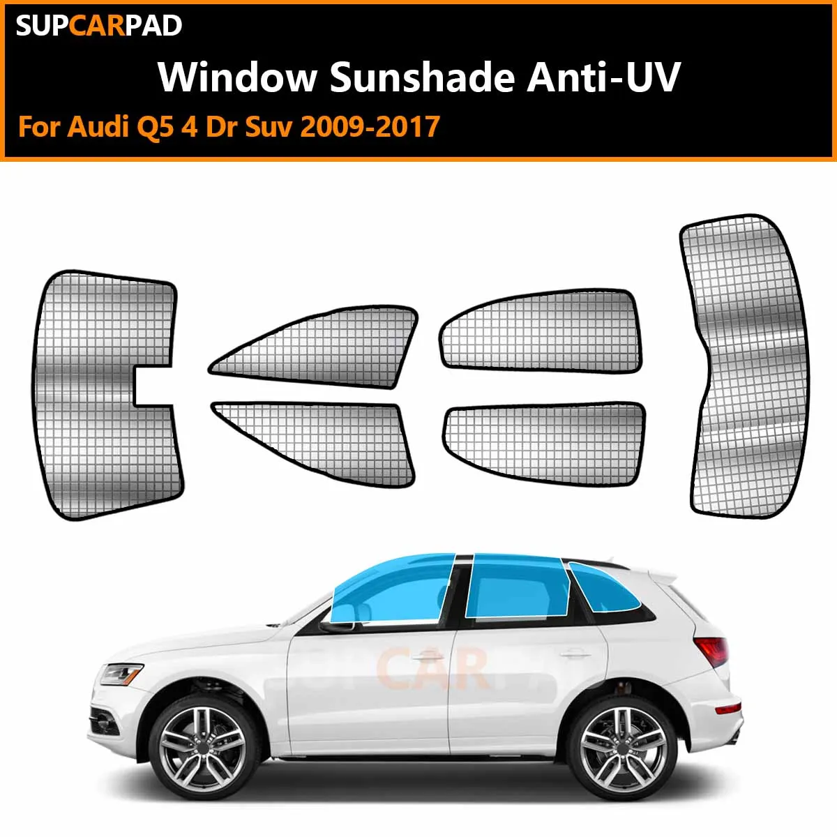 

For Audi Q5 4 Dr Suv 2009-2017 Custom Car Window Sunshade Anti-UV Car Sun Window Visors Sunshade Covers Accessories