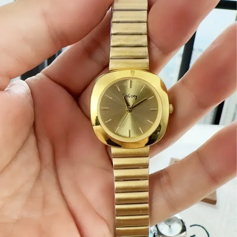 Ladies Simple Gold Quartz Watch Brand Watches for Women Adjustable Stainless Steel Strap Luxury Gift Wristwatches Dropshipping