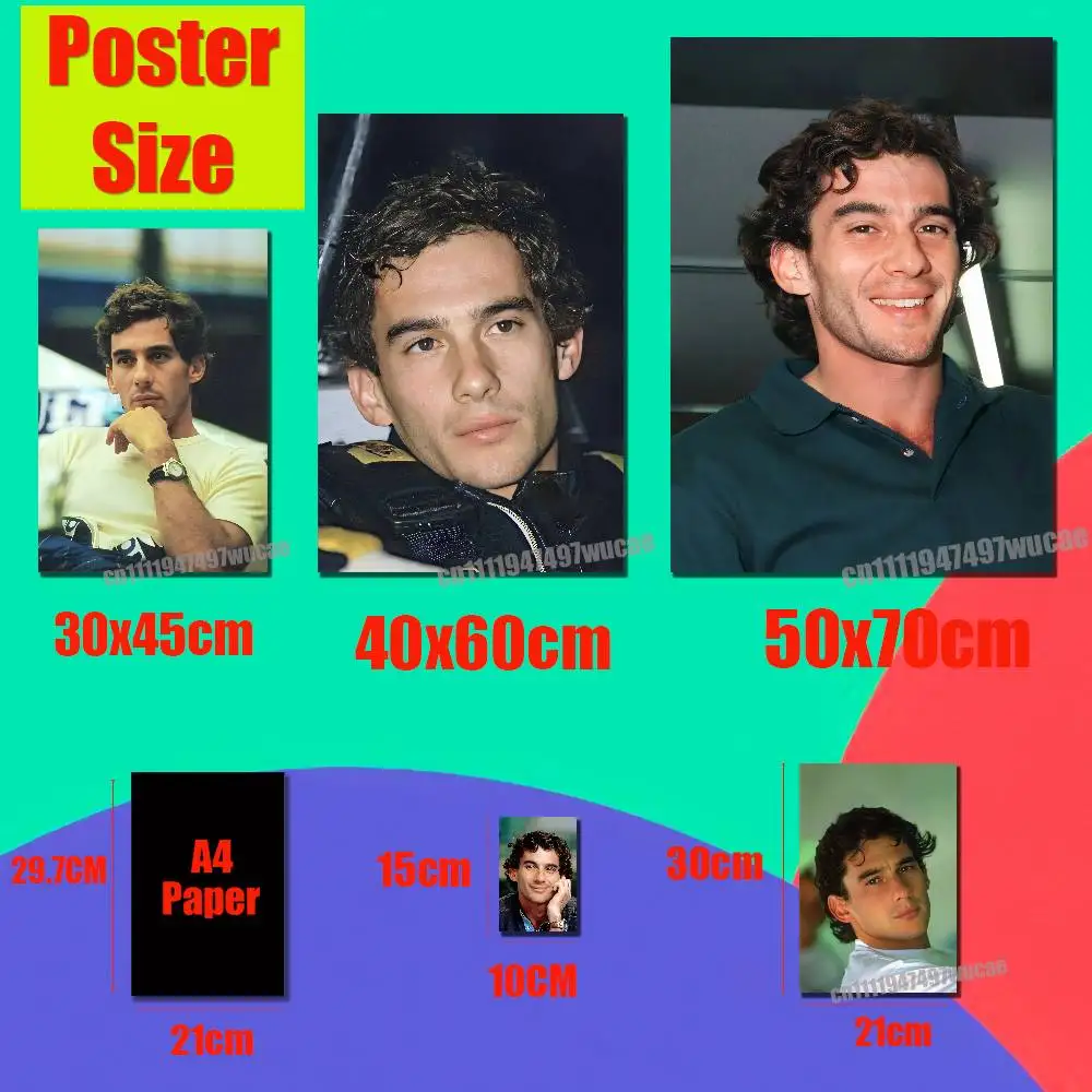 For A-Ayrton S-Senna Poster Cover Sticker Paper Home Decoration Custom Self-adhesive Souvenirs Playbill