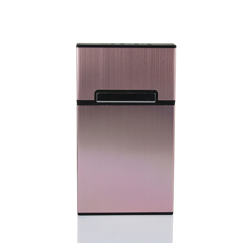 Ultradünnes, modisches, kreatives Zigarettenetui, schlankes Metall-Zigarettenetui, Aluminium-Geschenkbox, Zigarettenhalter für Damen – Detail 7