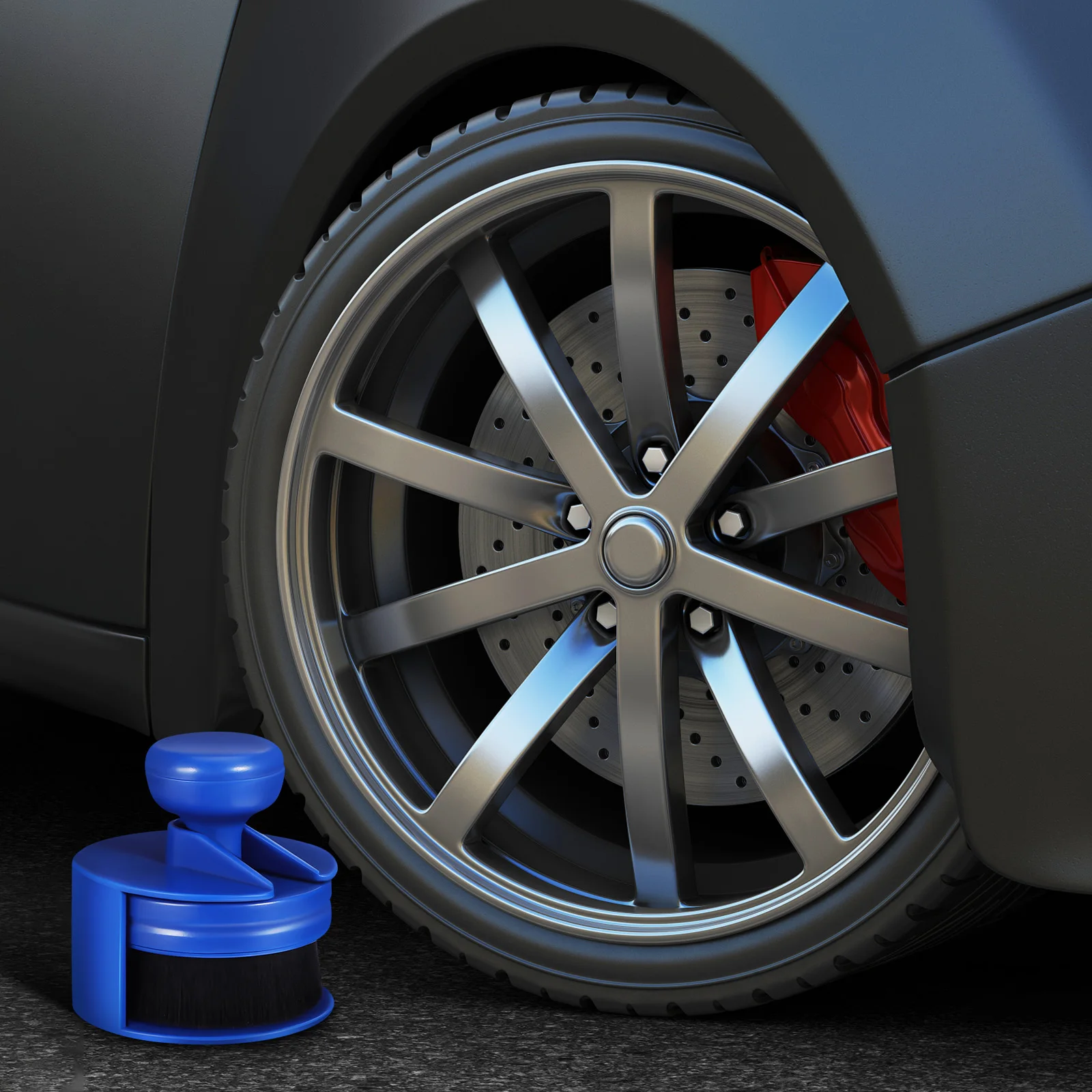 

Oil Brush Tire Shine Applicator Car Washing Wheel Cleaner Foundation Nylon Detachable Comfortable Multi Functional Home Kitchen