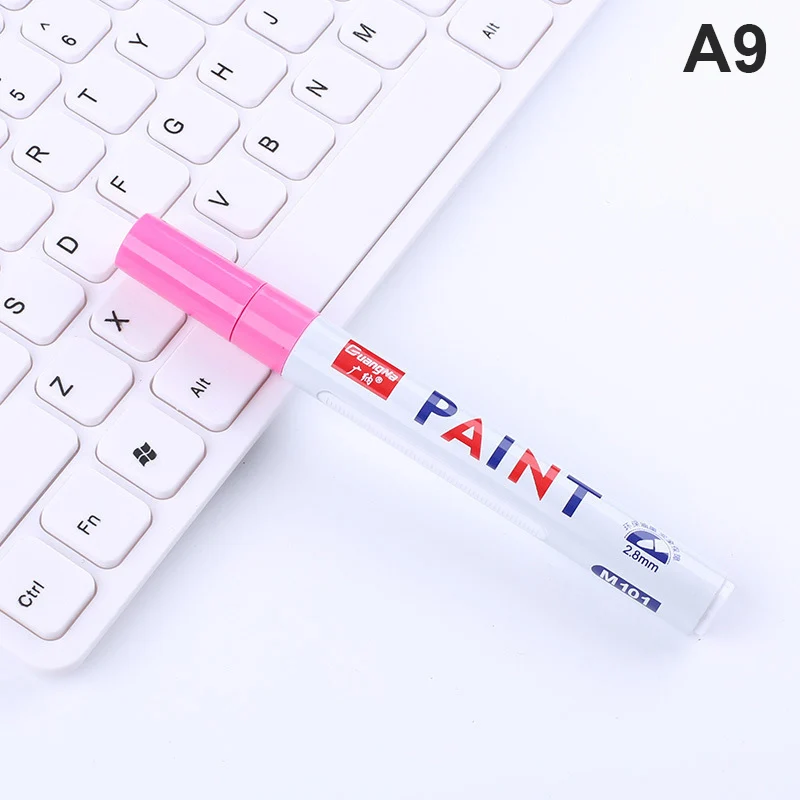 12 Kleuren Verf Marker Pen Fade-Proof Autoband Loopvlak Cd Metalen Permanente