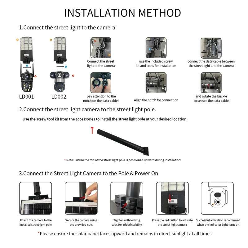 

15MP Cameras Two-Way Voice Intercom 3-Lens 3-Screen 4G Solar Camera WIFI Security Camera Low Power Motion Detection Street Light