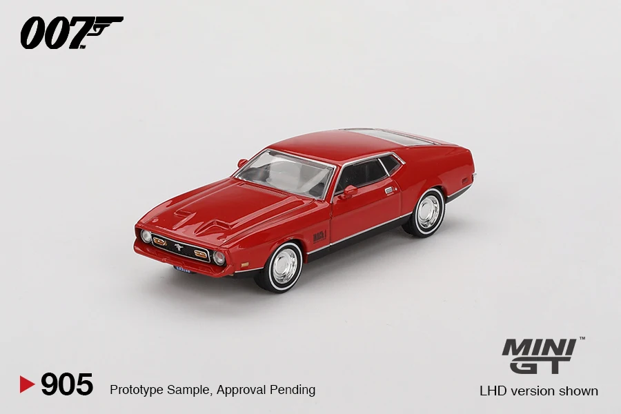 

MINIGT 1/64 905-007 Ford Mustang Mach Diamonds Are Forever, металлическая литая модель автомобиля, игрушка для мальчиков, подарок на Рождество