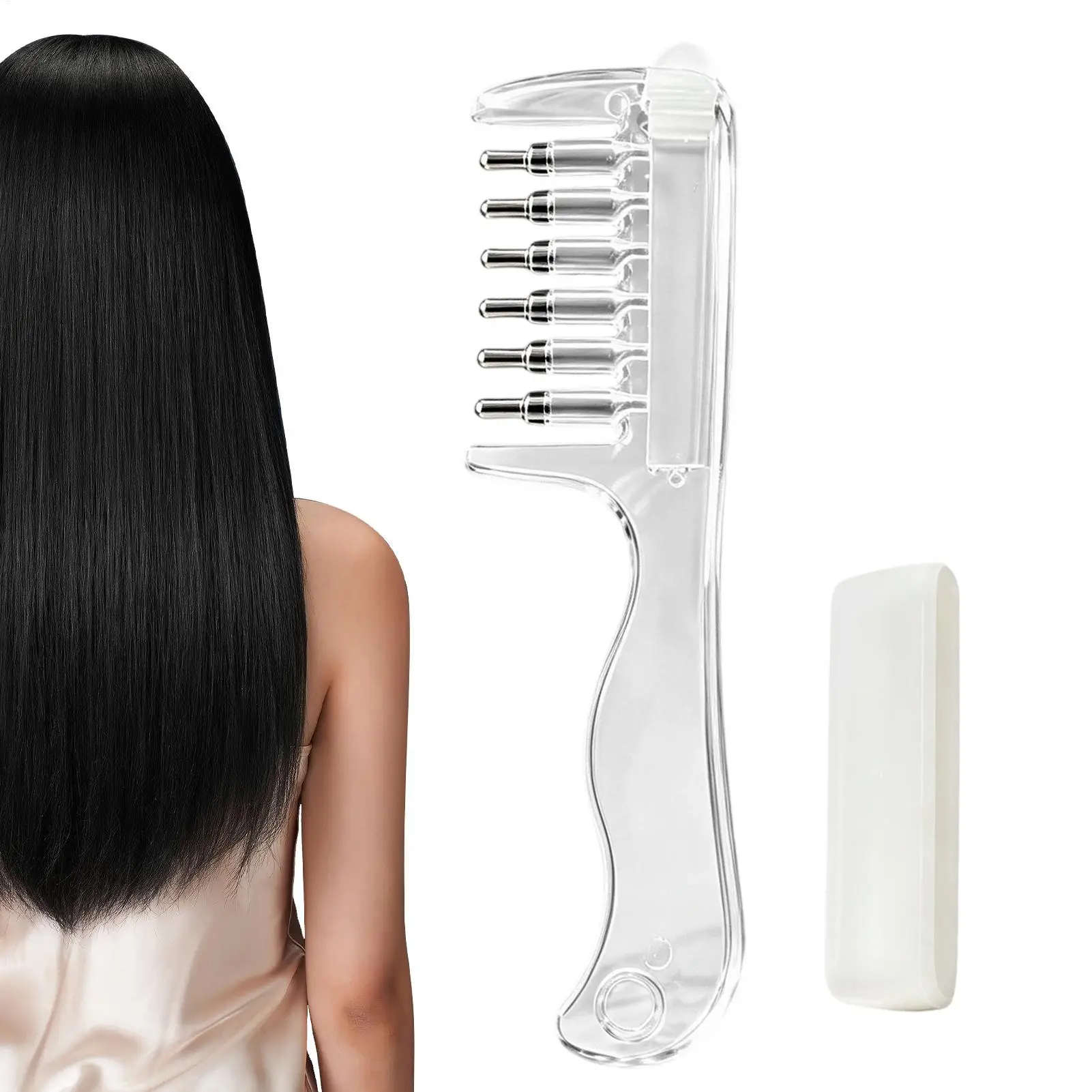 Scalp Oil Applicator Precision Comfortable Leak-Proof Refillable Hair Scalp Massaging Brush Applicator for Bathroom Bedroom