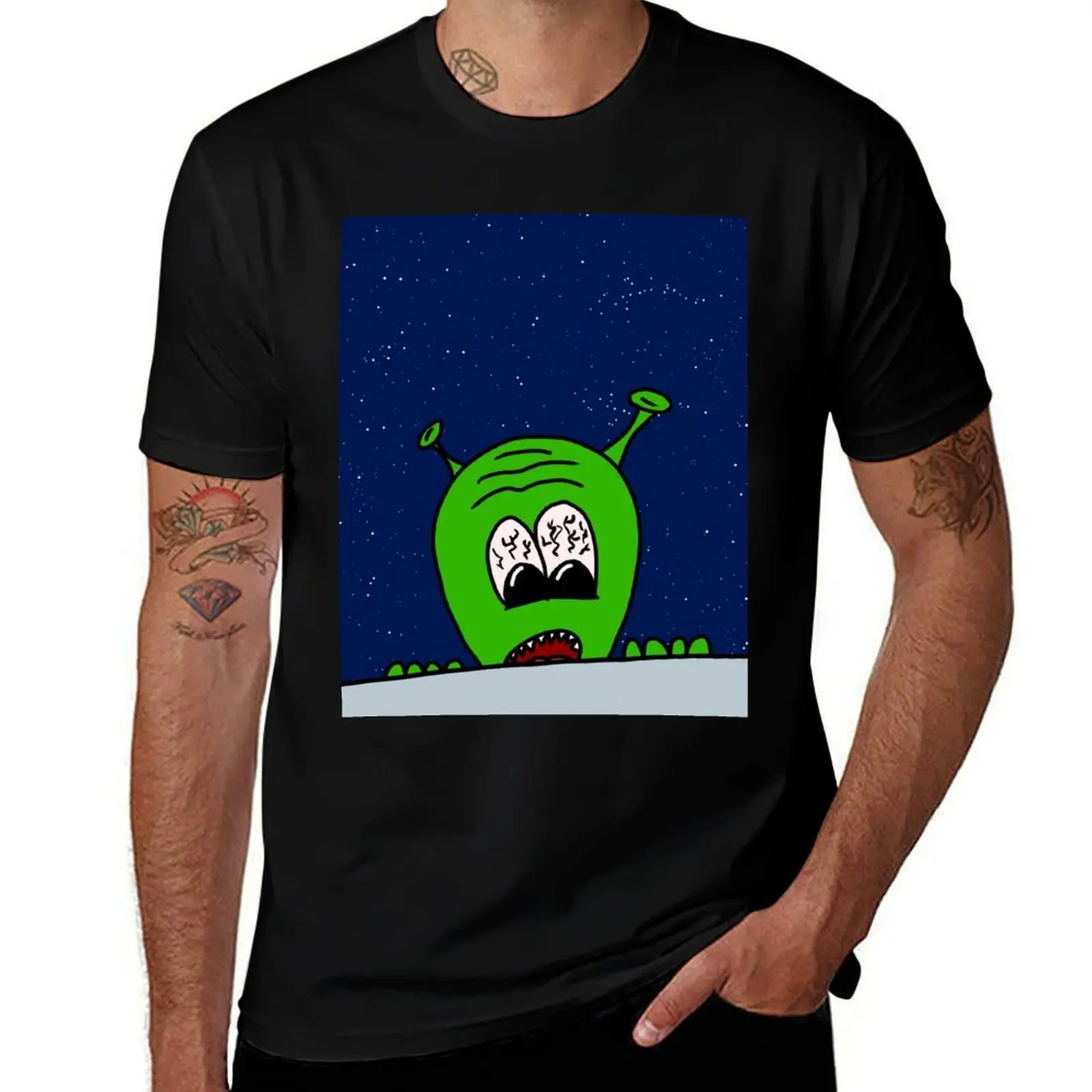 Steve the Alien T-Shirt korean fashion oversizeds t shirt for men