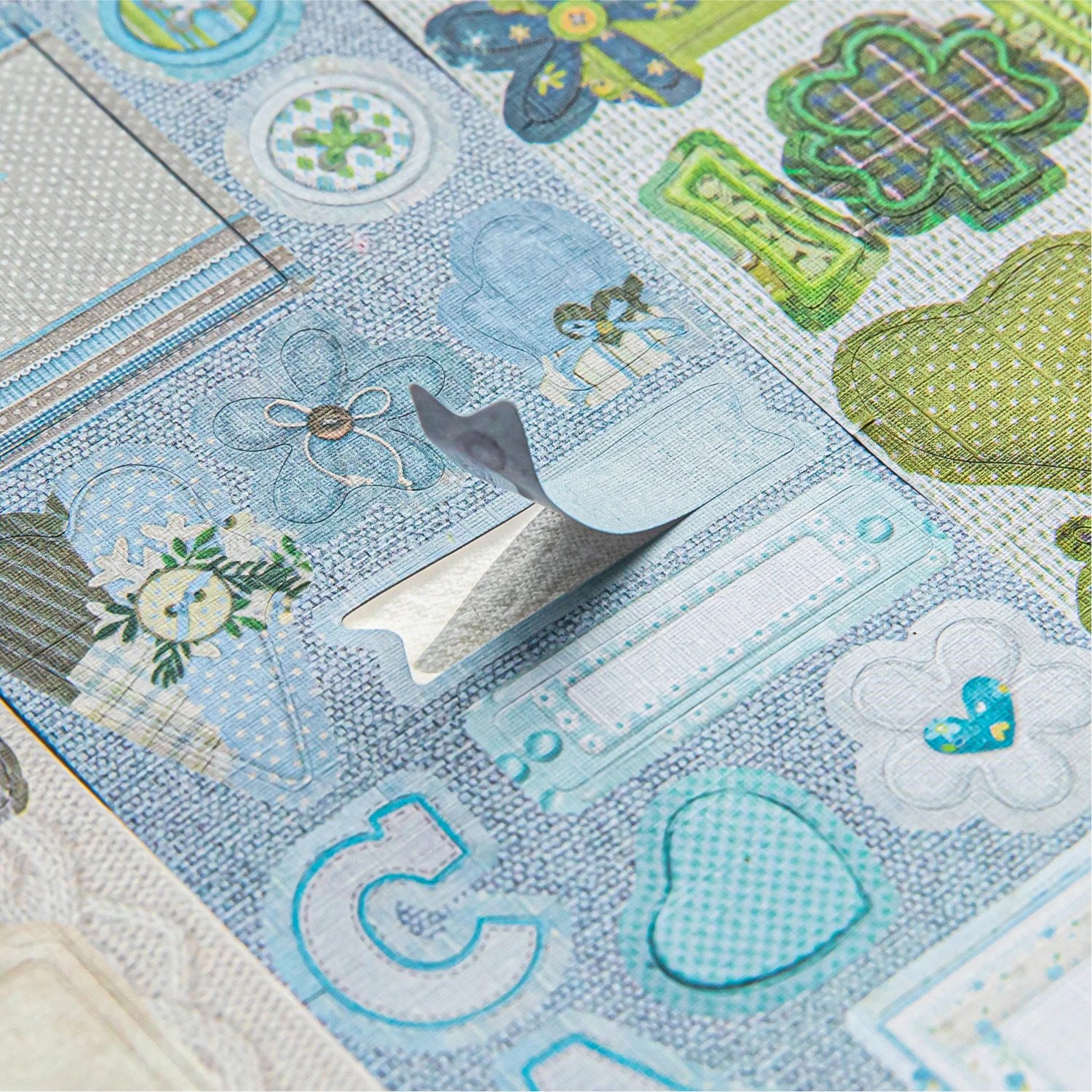 1Roll Fabric Texture Washi Tape Colorful Pattern for Scrapbooking Journaling Collage Decorate Phone Case Notebook DIY