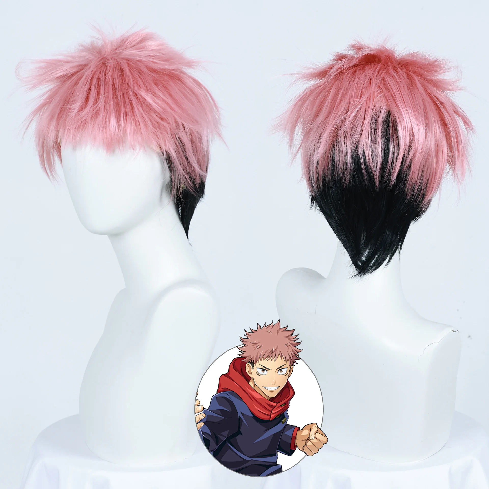 Itadori Yuji Cosplay Costume Anime Jujutsu Kaisen Manga JJK Clothes Wig Jacket Pants Uniform Full Set Halloween Christmas