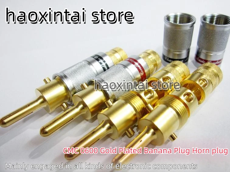 

2PCS CMC 0600 Gold Plated Banana Plug Horn plug