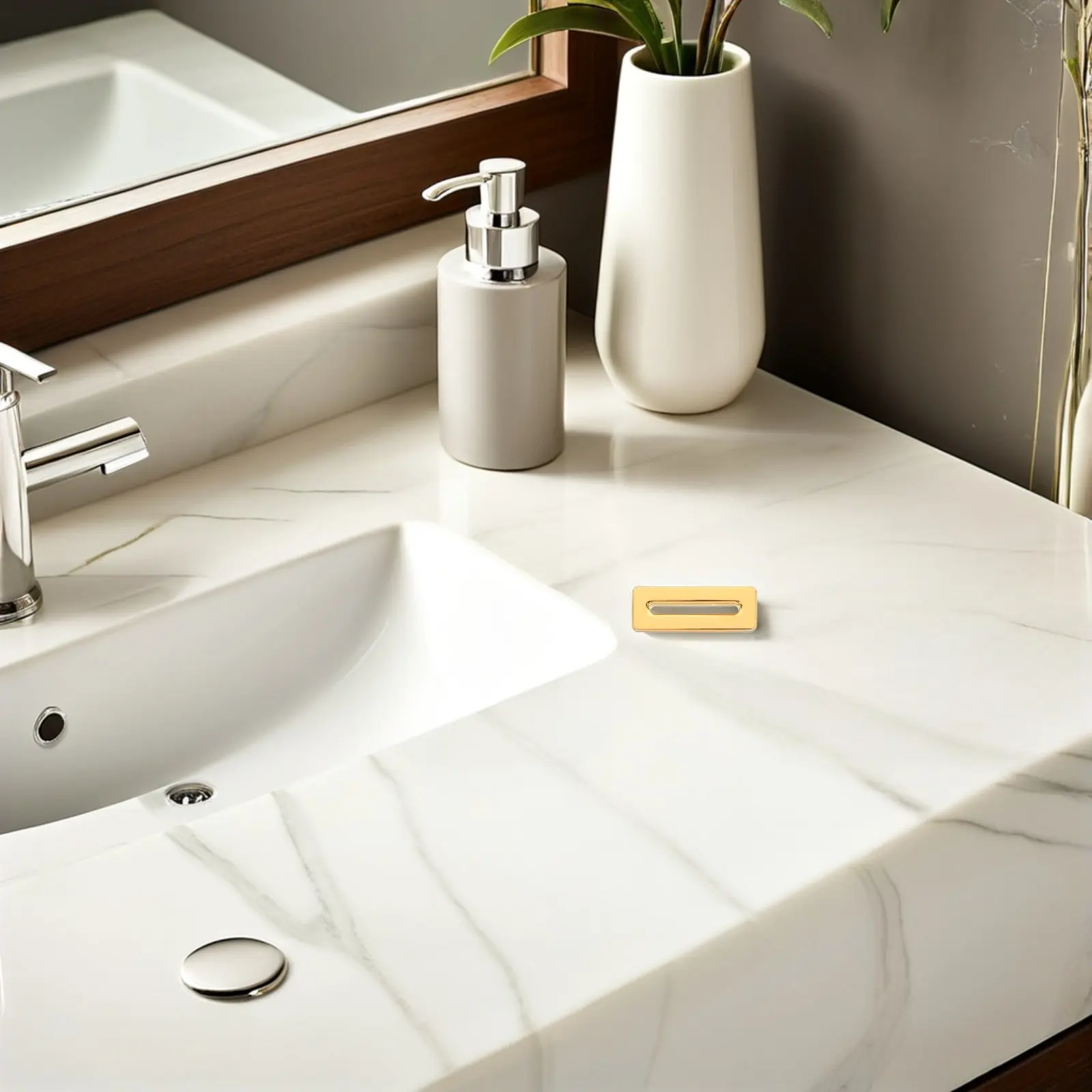 

Набор из 3 декоративных заглушек для перелива раковины (2,08x0,79x0,75 дюйма) – современные стильные кольца для слива в ванной, на кухне, для ванны