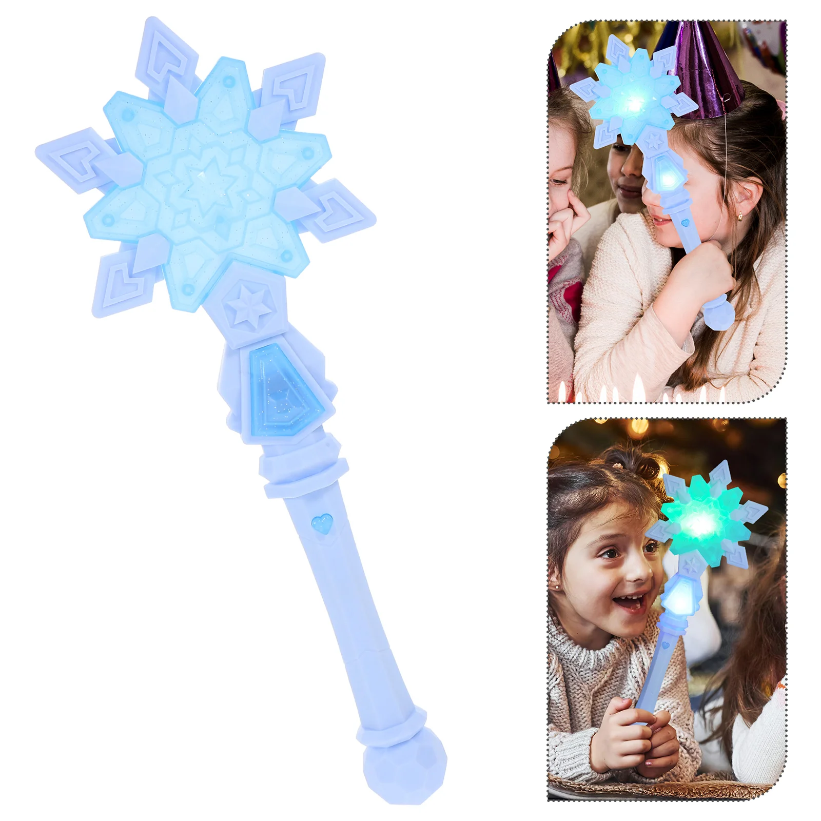 

Snowflake Wand Fairy Stick Costume Accessories Christmas Halloween Party Supplies Kids Role Play No Needed